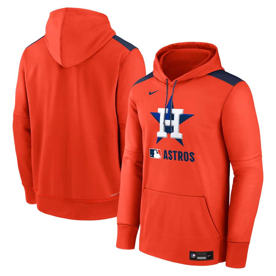Men 2025 MLB Houston Astros Orange Nike hoodie style 1->houston astros->MLB Jersey
